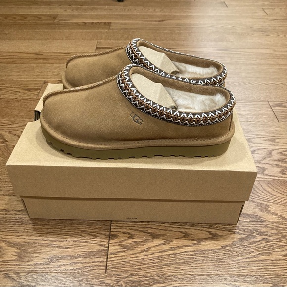 UGG TASMAN CHESTNUT SUEDE  SHOES WOMEN'S SLIPPERS 5955 - Picture 1 of 8